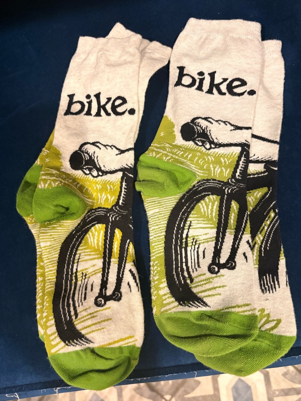 Blue Q Bicycle Socks Bundle -
Men's Size 7-12 (2 Pairs)
1-NWOT, 2-Gently Used
